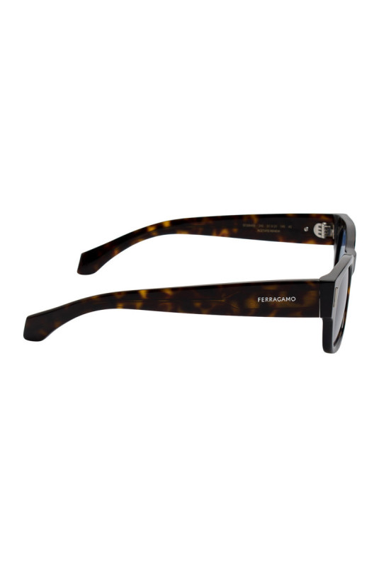 Lunettes de soleil rectangulaires Homme Havane foncé
