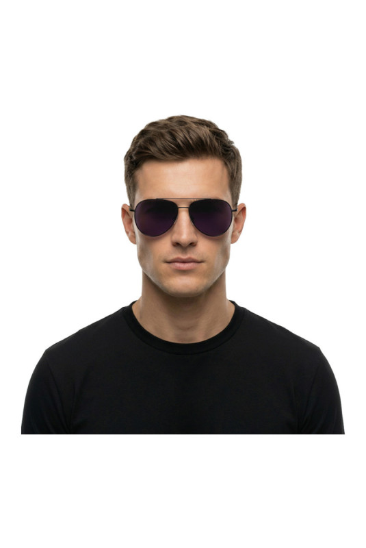 Lunettes de soleil pilote Homme Noir 61 mm