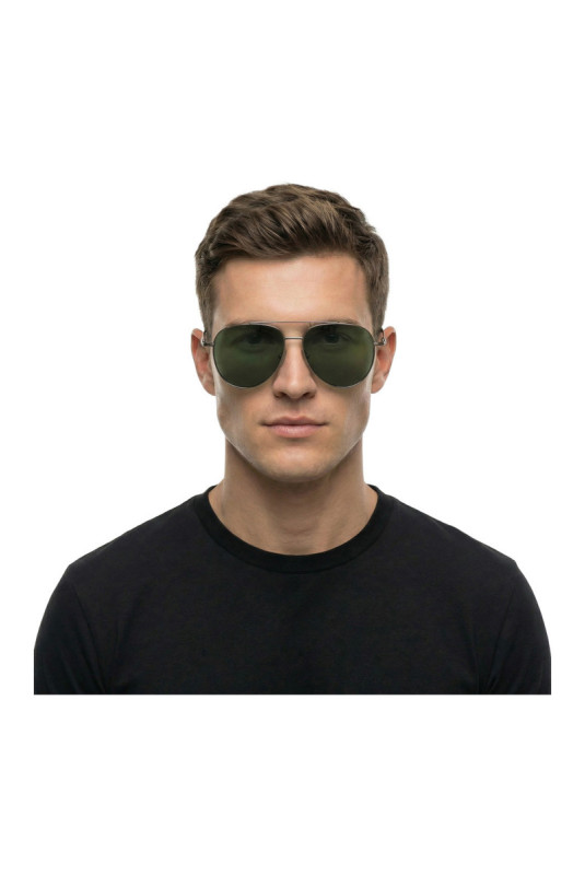 Lunettes de soleil style aviateur Gris argenté foncé 61 mm