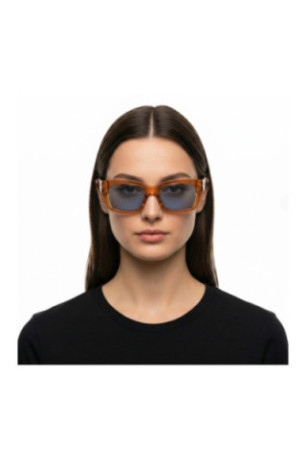 Lunettes de soleil rectangulaires Gancini Cristal marron clair 53 mm