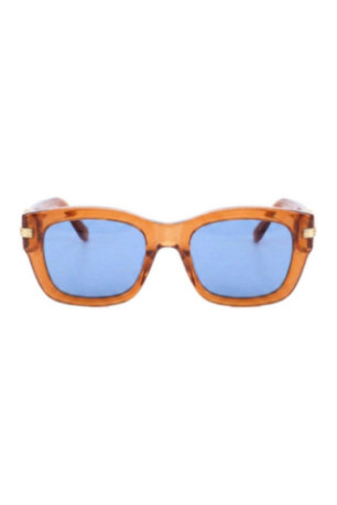 Lunettes de soleil rectangulaires Gancini Cristal marron clair 53 mm
