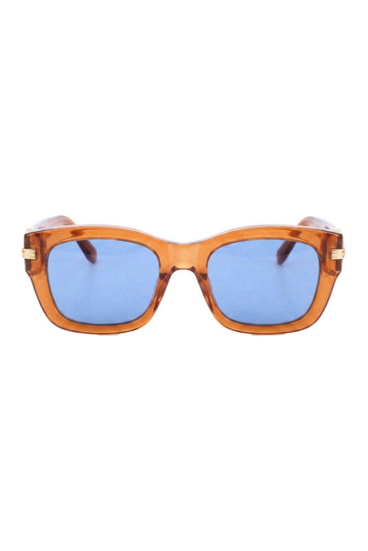 Lunettes de soleil rectangulaires Gancini Cristal marron clair 53 mm