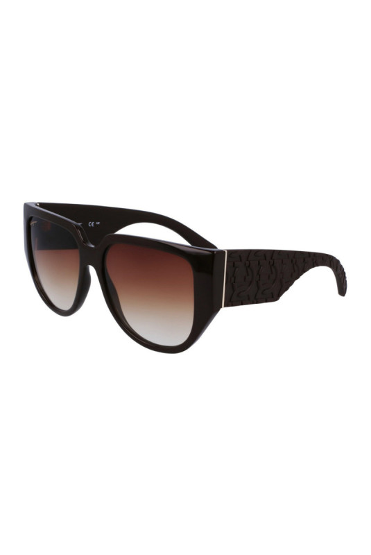 Lunettes de soleil ovales femme Marron 57 mm