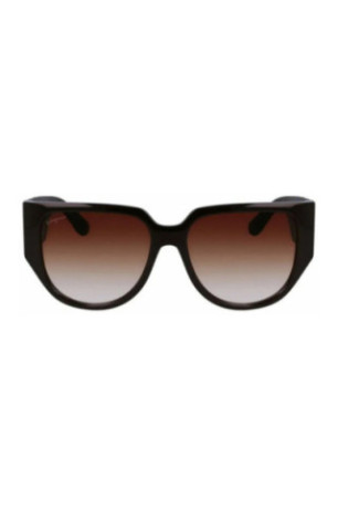 Lunettes de soleil ovales femme Marron 57 mm