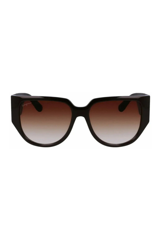 Lunettes de soleil ovales femme Marron 57 mm