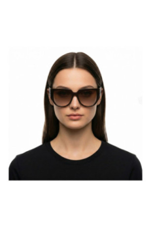 Lunettes de soleil ovales femme Marron 57 mm