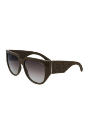 Lunettes de soleil ovales Femme Marron clair 57 mm