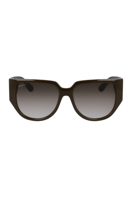 Lunettes de soleil ovales Femme Marron clair 57 mm
