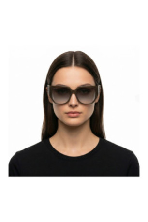 Lunettes de soleil ovales Femme Marron clair 57 mm