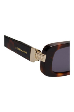 Lunettes de soleil rectangulaires femme Havane 52 mm