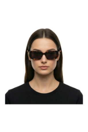 Lunettes de soleil rectangulaires femme Havane 52 mm