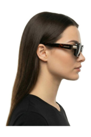 Lunettes de soleil rectangulaires femme Havane 52 mm