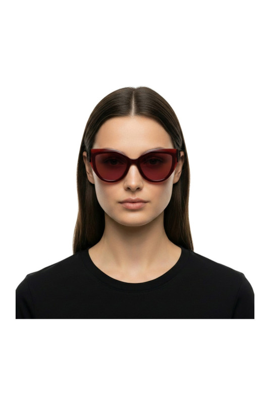 Lunettes de soleil femme œil de chat Bordeaux 55 mm