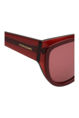 Lunettes de soleil femme cat eye rouge bordeaux 53 mm