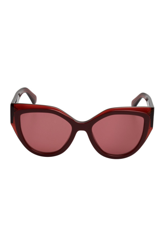 Lunettes de soleil femme cat eye rouge bordeaux 53 mm