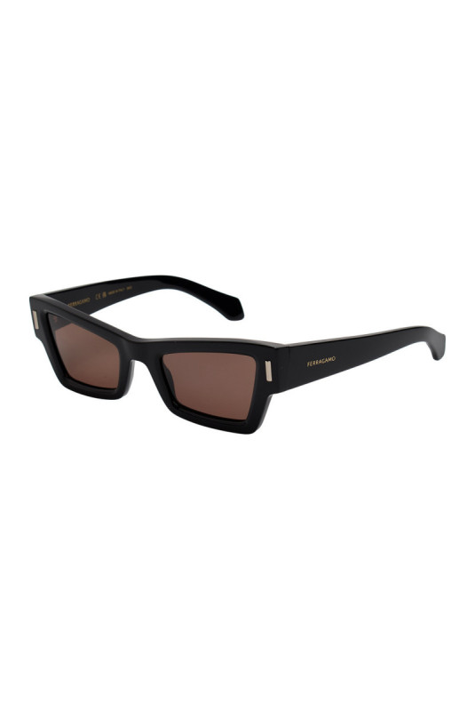 Lunettes de soleil œil de chat rectangulaires Femme Noir
