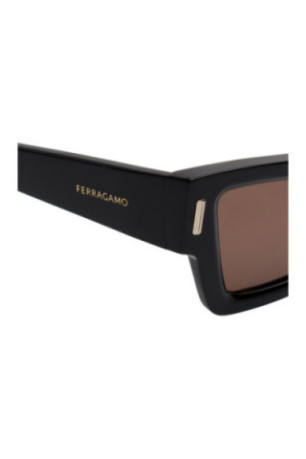 Lunettes de soleil œil de chat rectangulaires Femme Noir