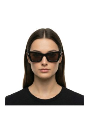 Lunettes de soleil œil de chat rectangulaires Femme Noir