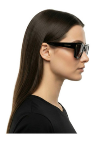 Lunettes de soleil œil de chat rectangulaires Femme Noir