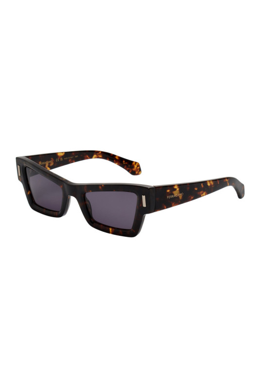 Lunettes de soleil œil-de-chat rectangulaires Écaille 53 mm