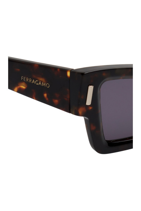 Lunettes de soleil œil-de-chat rectangulaires Écaille 53 mm
