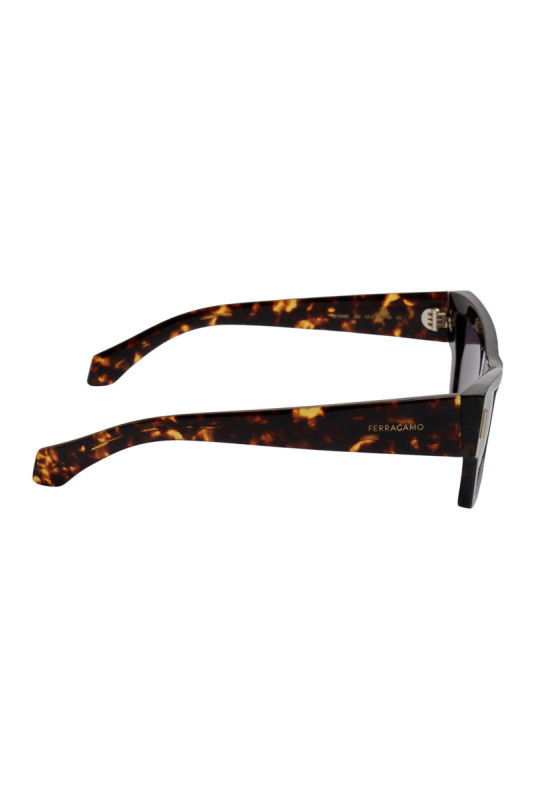 Lunettes de soleil œil-de-chat rectangulaires Écaille 53 mm