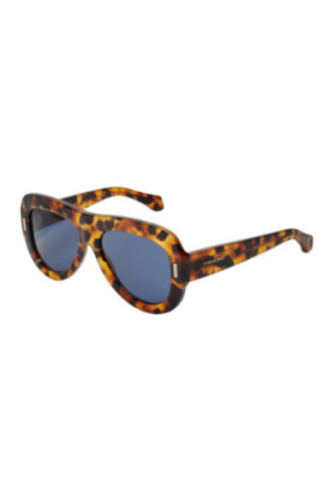 Lunettes de soleil style pilote Femme Écaille 57 mm