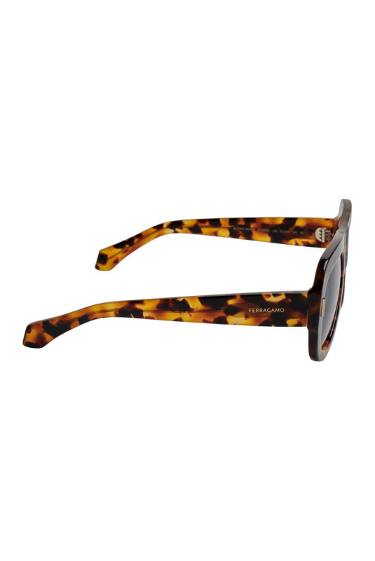 Lunettes de soleil style pilote Femme Écaille 57 mm