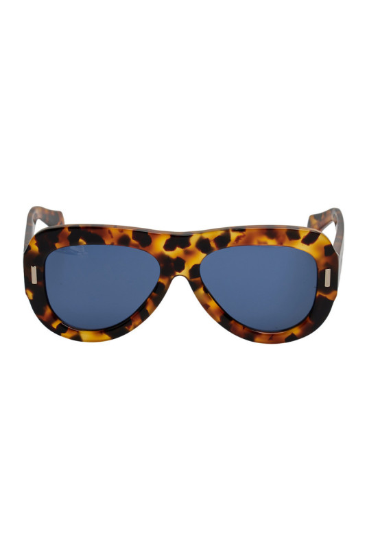 Lunettes de soleil style pilote Femme Écaille 57 mm