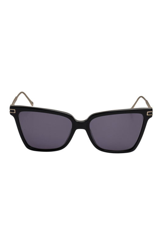 Lunettes de soleil carrées Femme Noir 56 mm