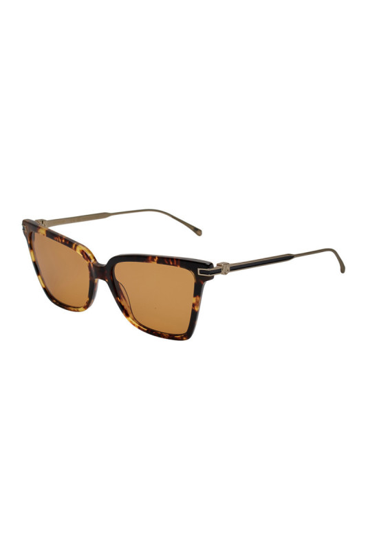 Lunettes de soleil carrées Femme Écaille 56 mm