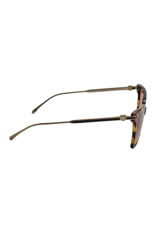 Lunettes de soleil carrées Femme Écaille 56 mm
