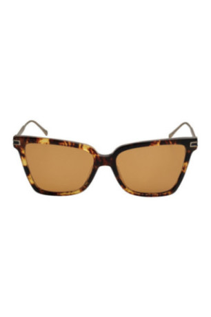 Lunettes de soleil carrées Femme Écaille 56 mm