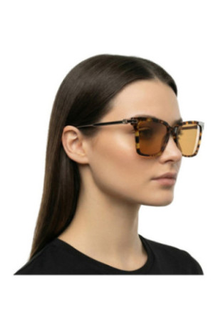 Lunettes de soleil carrées Femme Écaille 56 mm