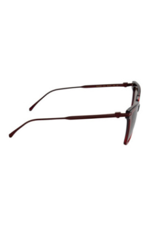 Lunettes de soleil carrées Femme Rouge bordeaux 56 mm