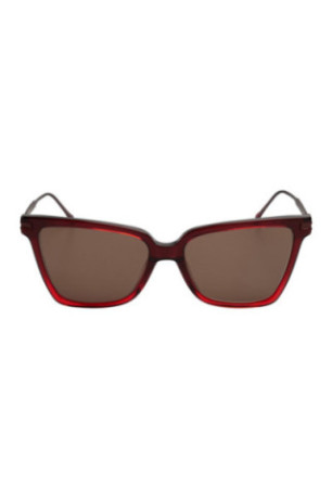 Lunettes de soleil carrées Femme Rouge bordeaux 56 mm
