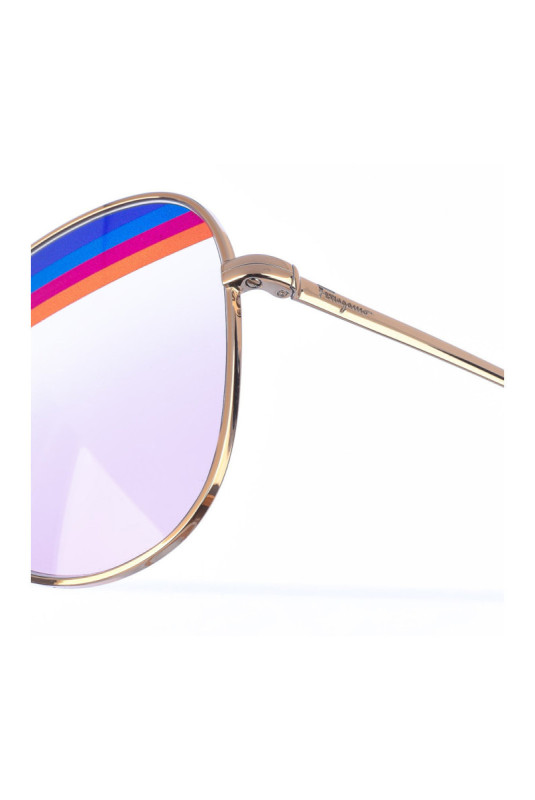 Lunettes de soleil aviateur Femme Or rose 60 mm