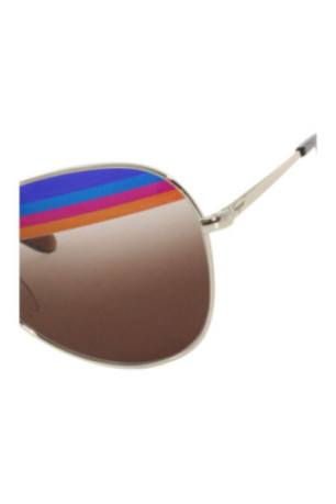 Lunettes de soleil style pilote doré et marron 60 mm