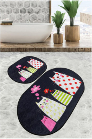 Ensemble de tapis de bain (2 pièces) - Multicolore