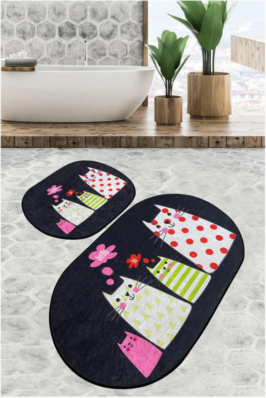 Ensemble de tapis de bain (2 pièces) - Multicolore