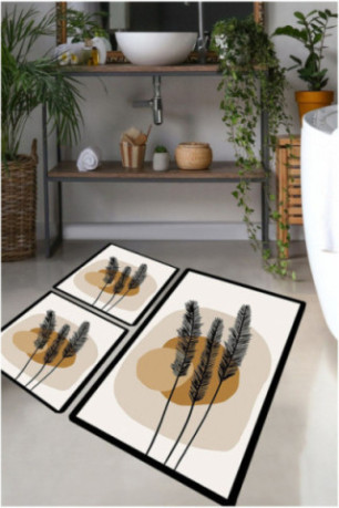 Ensemble de tapis de bain (3 pièces) - Multicolore