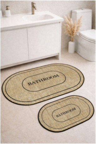 Ensemble de tapis de bain (2 pièces) - Jute Black