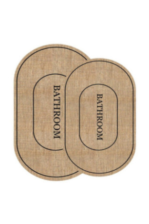 Ensemble de tapis de bain (2 pièces) - Jute Black