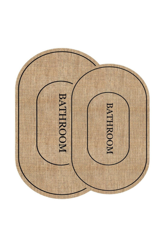 Ensemble de tapis de bain (2 pièces) - Jute Black