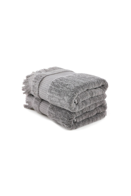 Ensemble de serviettes pour les mains (2 pièces) - Gris foncé