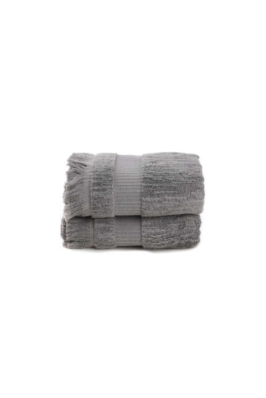 Ensemble de serviettes pour les mains (2 pièces) - Gris foncé