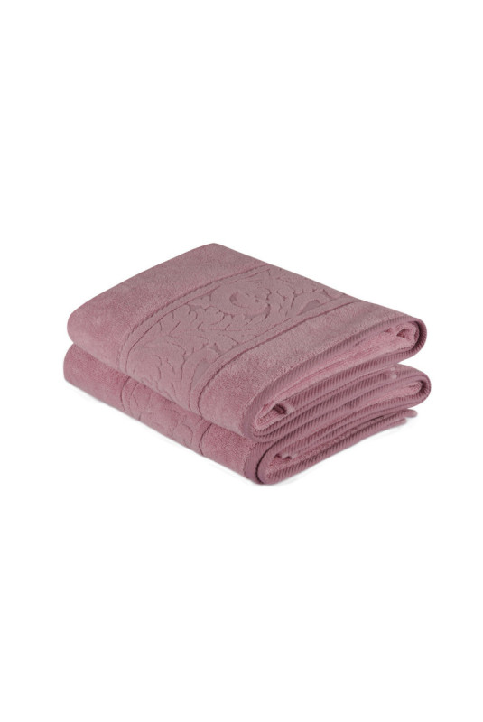 Ensemble de serviettes de bain (2 pièces) - Rose