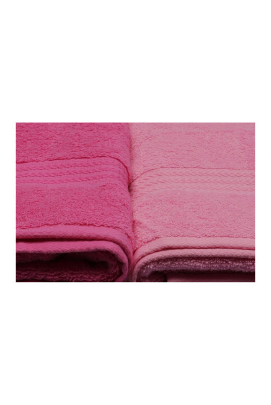 Ensemble de serviettes de bain (4 pièces) - Rose clair. rose poudré. fuchsia