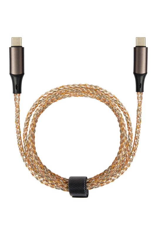 Câble lumineux USB-C vers USB-C charge rapide Noir 1 m