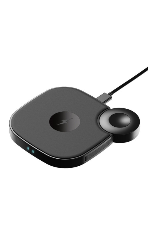 Pad chargeur sans fil 2 en 1 Noir